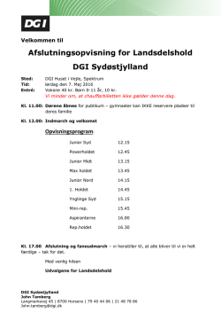 Afslutningsopvisning for Landsdelshold DGI Sydøstjylland