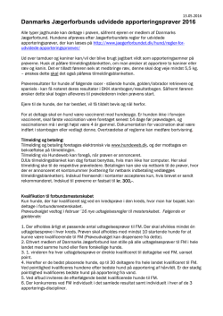 Danmarks Jægerforbunds udvidede apporteringsprøver 2016