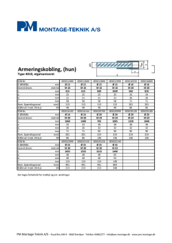 Datablad Armeringskobling 4010