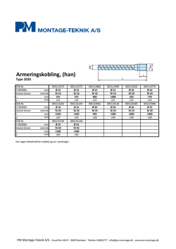 Datablad Armeringskobling 2020