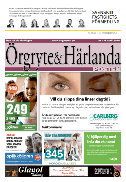 April 2016 - Örgryte & Härlanda Posten