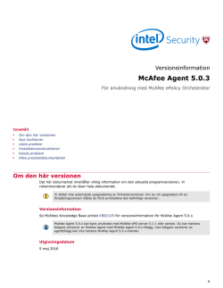 McAfee Agent 5.0.3 - Knowledge Center