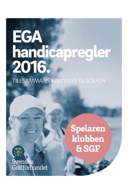 EGA handicapregler 2016.