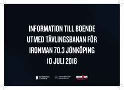 information till boende utmed tävlingsbanan för ironman 70.3