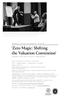 Zero Magic: Shifting the Valuation Convention