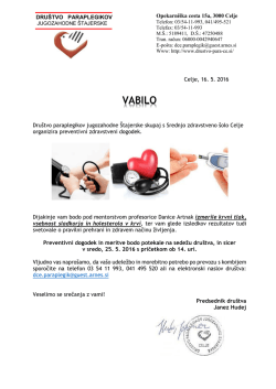 vabilo - Portal Društva paraplegikov jugozahodne Štajerske
