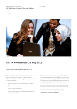 VIA 3K Konferencen 18. maj 2016