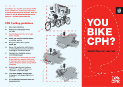 Useful tips for tourists CPH Cycling guidelines