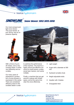 Snow blower 3012-3015-3018