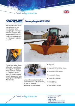 Snow plough NGS V100