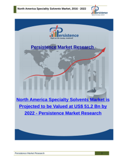 North America Specialty Solvents Market is Projected to be Valued at US$ 51.2 Bn by 2022