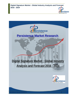 Digital Signature Market : Global Industry Analysis and Forecast 2016 - 2024