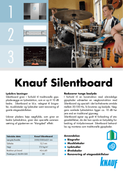 Knauf Silentboard - Building Supply DK