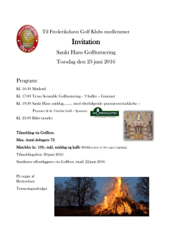 Invitation - Frederikshavn Golf Klub