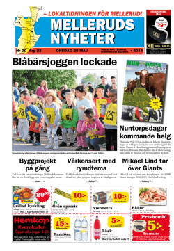 lokaltidningen f&ouml;r mellerud!