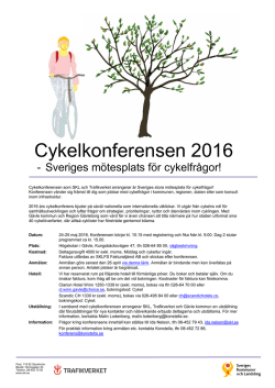 Cykelkonferensen 2016 - Sveriges Kommuner och Landsting