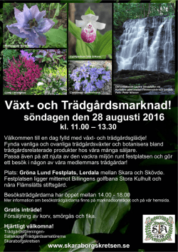 Växt- och Trädgårdsmarknad! - TAG | Trädgårdsamatörerna i Göteborg