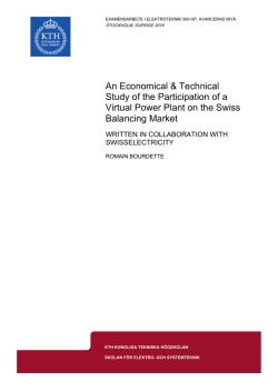 An Economical & Technical Study of the Participation of a