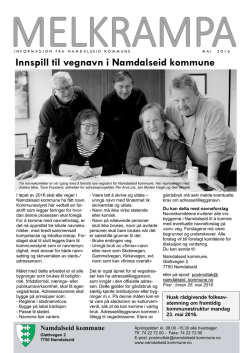 Mai 2016 - Namdalseid kommune