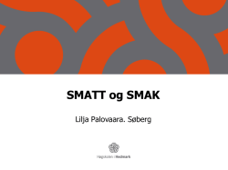 Lilja Palovaara Søberg: Smatt og smak