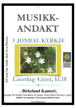 plakat - Jondal kyrkje