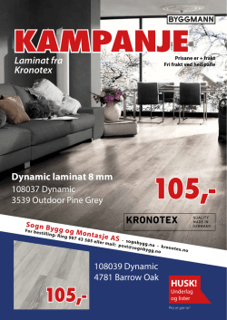 Kampanje på¨laminat frå Kronotex