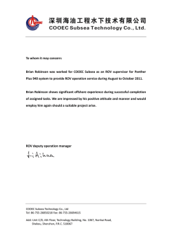 Letter of Reference for Brian Robinson-COOEC Subsea