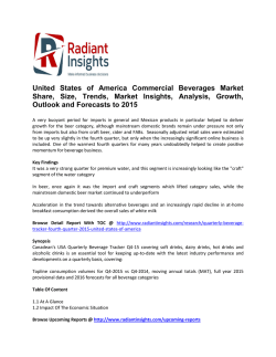 United States of America Commercial Beverages Market Size,Share,trends and Forecast 2016