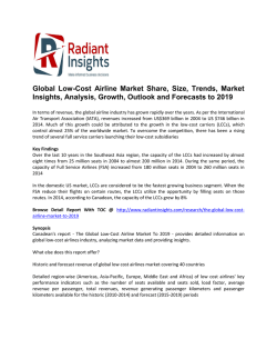 Global Low-Cost Airline Market Size,Share,trends and Forecast 2016