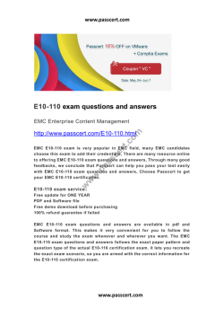 EMC E10-110 questions and answers