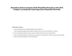Normativni delovni program Vlade RS za leto 2016