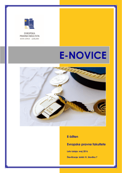E-novice, Letnik IV, št. 7 - Evropska pravna fakulteta
