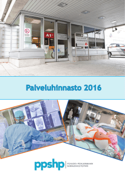 Palveluhinnasto 2016 - Pohjois