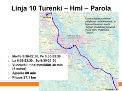 Linja 10 Turenki – Hml – Parola