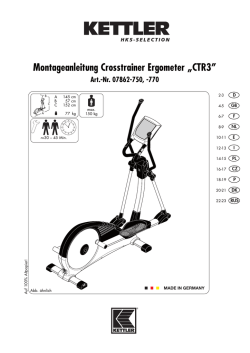 Montageanleitung Crosstrainer Ergometer „CTR3”