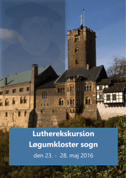 Program for Luther rejsen 2016