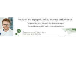 Nutrition and ergogenic aids to improve performance