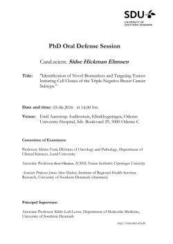 PhD Oral Defense Session Date and time