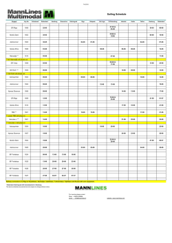 Sailing Schedule