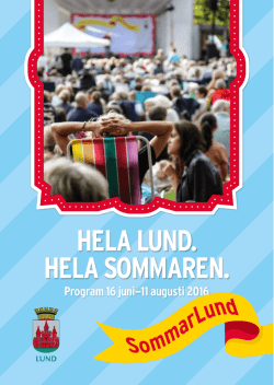 Sommarlunds program 2016