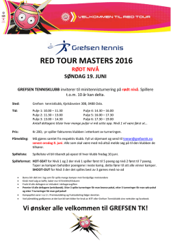 red tour masters 2016