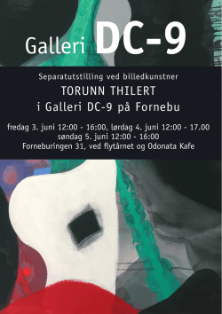 Torunn Thilert Galleri DC-9 på Fornebu 3. - 5. juni 2016