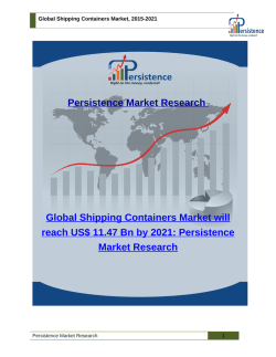 Global Shipping Containers Market, 2015-2021