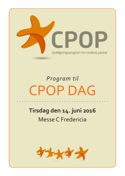 Program for CPOP dag 2016