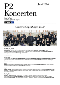 Concerto Copenhagen 25 år Juni 2016