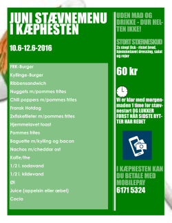 ST MENU - Frederikshavn Rideklub