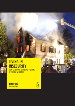 living in insecurity - Amnesty International