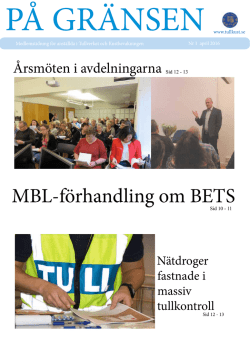 MBL-förhandling om BETS - Tull-Kust
