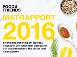 Matrapport 2016 - Food & Friends