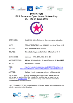 26. of June, 2016 ior Slalom Cup